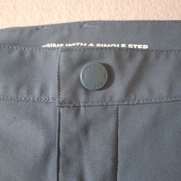 Rhone Commuter Slim Pants Men's 34x33 Dark Teal Performance Stretch Dress Work - Picture 7 of 13